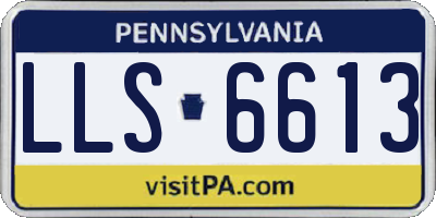 PA license plate LLS6613