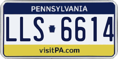 PA license plate LLS6614