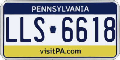 PA license plate LLS6618