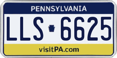 PA license plate LLS6625