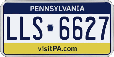 PA license plate LLS6627