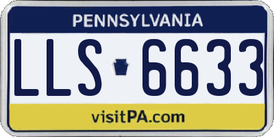 PA license plate LLS6633