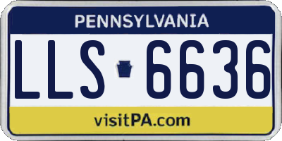PA license plate LLS6636