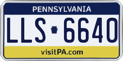 PA license plate LLS6640