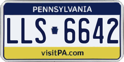 PA license plate LLS6642