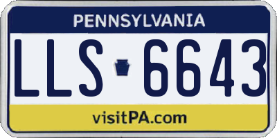 PA license plate LLS6643