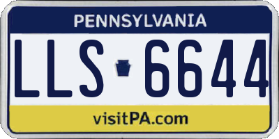 PA license plate LLS6644