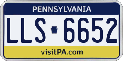 PA license plate LLS6652