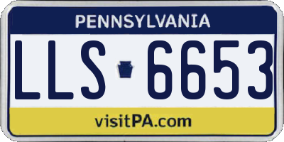 PA license plate LLS6653