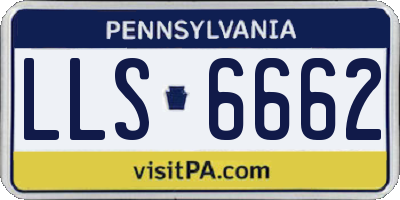 PA license plate LLS6662