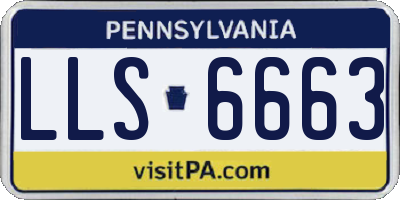 PA license plate LLS6663