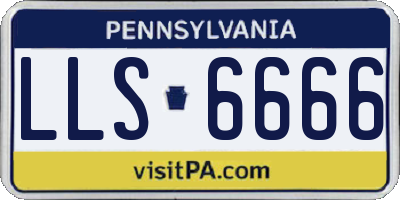 PA license plate LLS6666