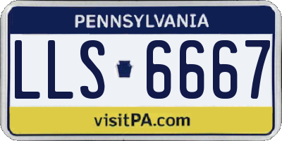 PA license plate LLS6667