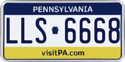 PA license plate LLS6668
