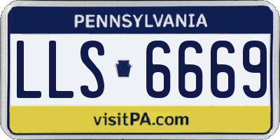 PA license plate LLS6669
