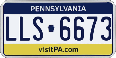 PA license plate LLS6673