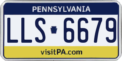 PA license plate LLS6679