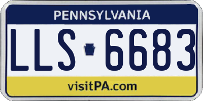 PA license plate LLS6683