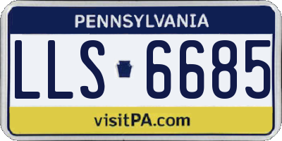PA license plate LLS6685