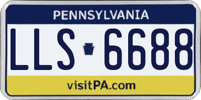 PA license plate LLS6688