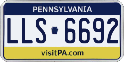 PA license plate LLS6692