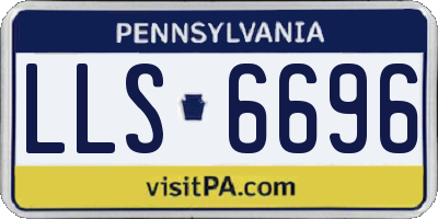 PA license plate LLS6696