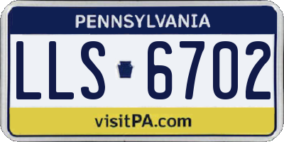 PA license plate LLS6702