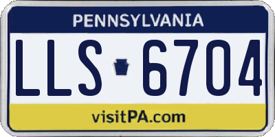 PA license plate LLS6704