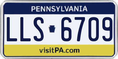 PA license plate LLS6709