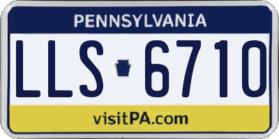 PA license plate LLS6710
