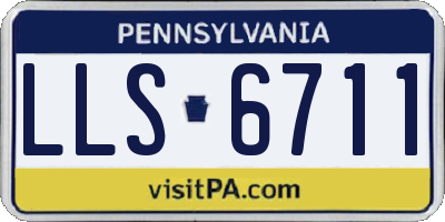 PA license plate LLS6711