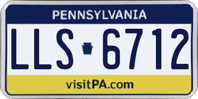 PA license plate LLS6712