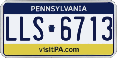 PA license plate LLS6713