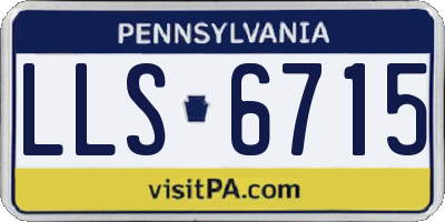 PA license plate LLS6715