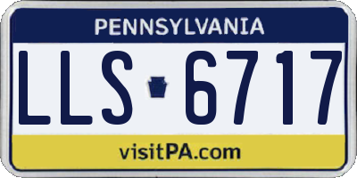 PA license plate LLS6717