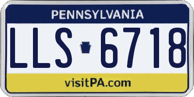 PA license plate LLS6718