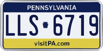 PA license plate LLS6719