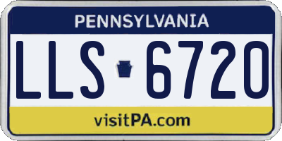 PA license plate LLS6720