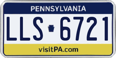 PA license plate LLS6721