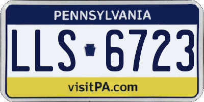 PA license plate LLS6723
