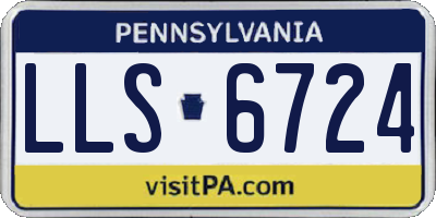 PA license plate LLS6724