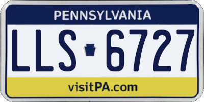 PA license plate LLS6727