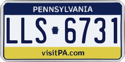 PA license plate LLS6731
