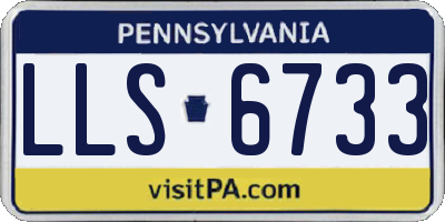 PA license plate LLS6733