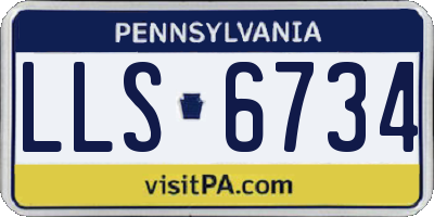 PA license plate LLS6734