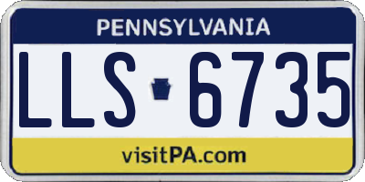 PA license plate LLS6735