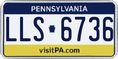 PA license plate LLS6736