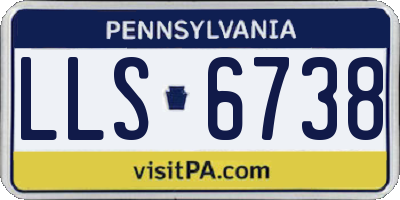 PA license plate LLS6738
