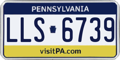 PA license plate LLS6739