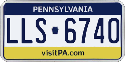 PA license plate LLS6740